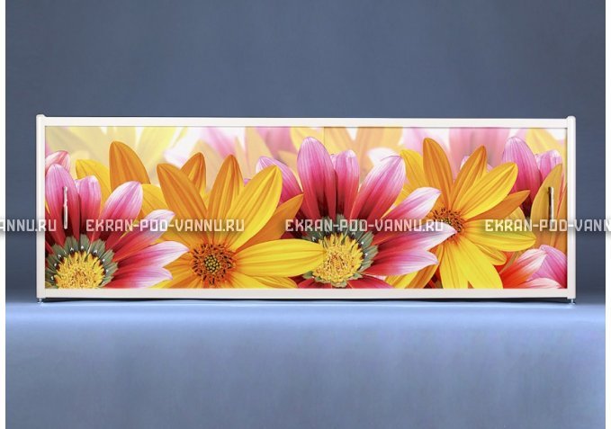 Раздвижной ФОТО экран - Flowers – купить по цене 8500 руб. в интернет-магазине в городе Воронеж картинка 1