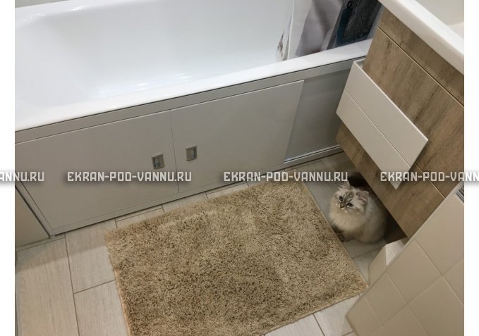 Экран из МДФ EMMY Монро 170 белый в алюминиевой раме – купить по цене 5800 руб. в интернет-магазине в городе Воронеж картинка 2