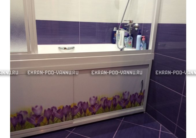 Экран на роликах EUROPLEX  Ирисы – купить по цене 12400 руб. в интернет-магазине в городе Воронеж картинка 3