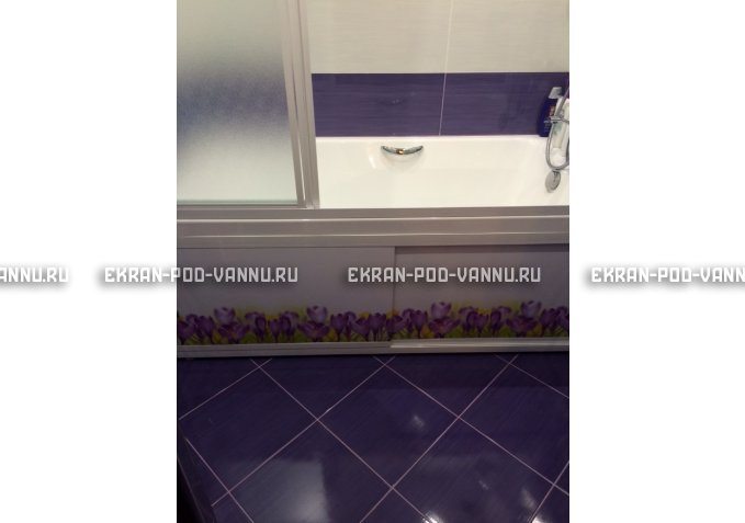 Экран на роликах EUROPLEX  Ирисы – купить по цене 12400 руб. в интернет-магазине в городе Воронеж картинка 4