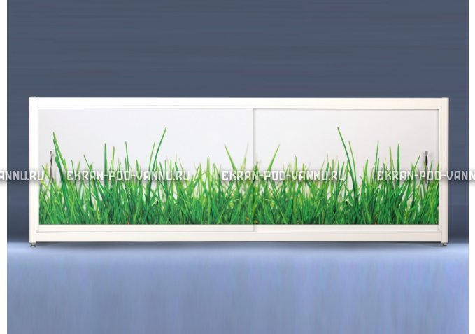 Экран на роликах EUROPLEX Трава – купить по цене 12400 руб. в интернет-магазине в городе Воронеж картинка 1