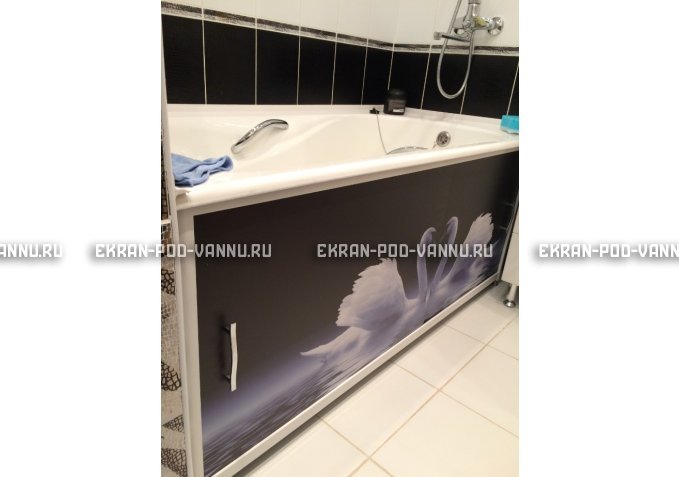 Раздвижной ФОТО экран - Лебеди – купить по цене 8500 руб. в интернет-магазине в городе Воронеж картинка 2