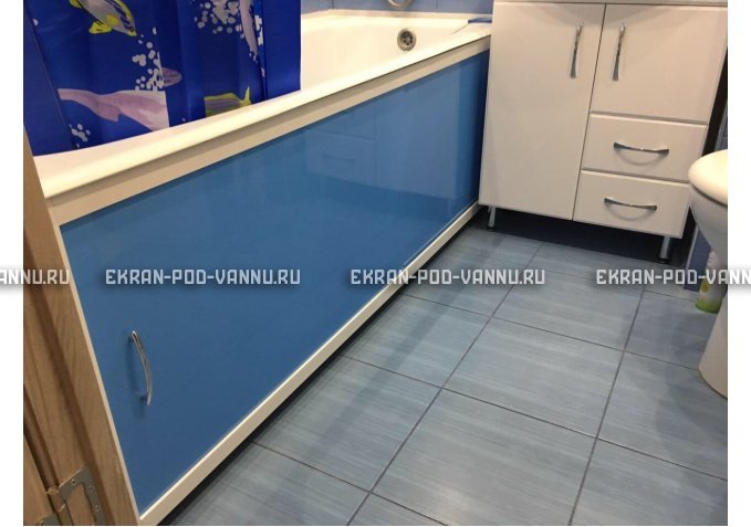 Раздвижной экран EUROPLEX Комфорт голубой – купить по цене 6750 руб. в интернет-магазине в городе Воронеж картинка 3