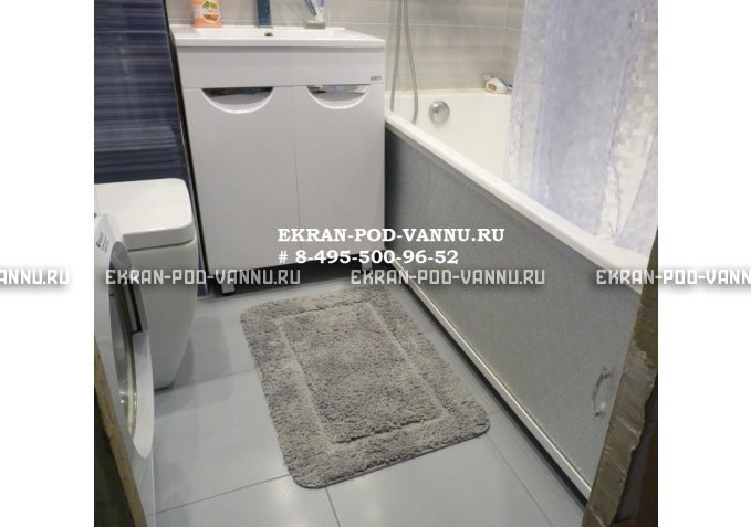 Раздвижной экран EUROPLEX Комфорт Серебро колотый лед – купить по цене 6550 руб. в интернет-магазине в городе Воронеж картинка 2