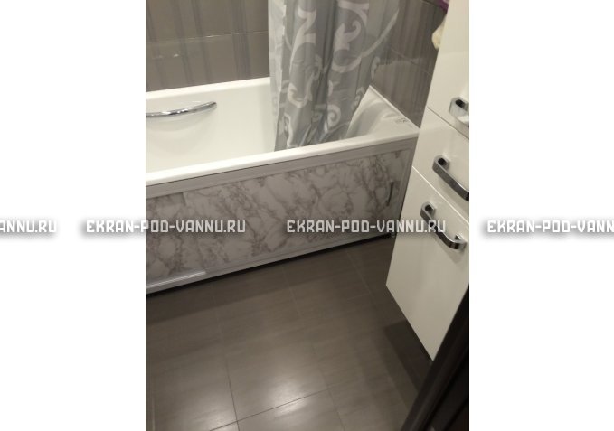 Раздвижной экран EUROPLEX Комфорт серый мрамор – купить по цене 6250 руб. в интернет-магазине в городе Воронеж картинка 3