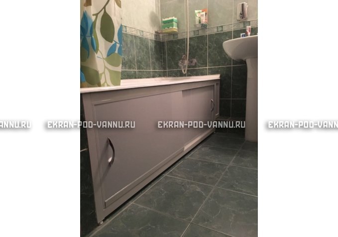 Экран  EUROPLEX Роликс белый с вставкой – купить по цене 10400 руб. в интернет-магазине в городе Воронеж картинка 2