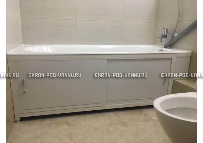 Экран  EUROPLEX Роликс белый с вставкой – купить по цене 10400 руб. в интернет-магазине в городе Воронеж картинка 4