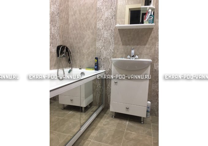 Раздвижной экран EUROPLEX Роликс Зеркальный – купить по цене 9700 руб. в интернет-магазине в городе Воронеж картинка 5