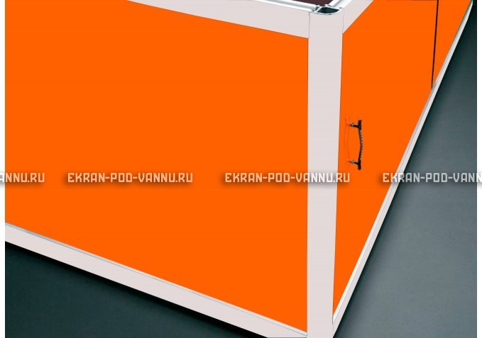 Угловой экран EUROPLEX Комфорт оранжевый – купить по цене 8180 руб. в интернет-магазине в городе Воронеж картинка 1