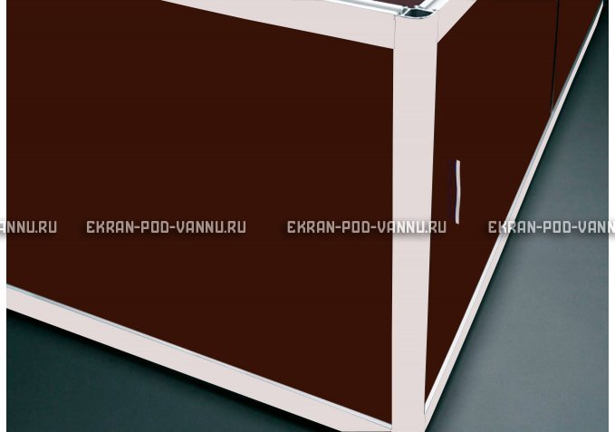 Угловой экран EUROPLEX Комфорт шоколад – купить по цене 8180 руб. в интернет-магазине в городе Воронеж картинка 1