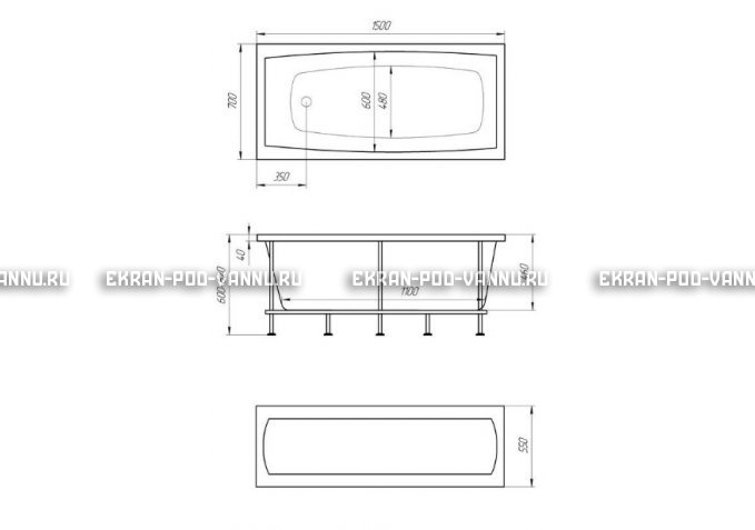 Акриловая ванна 1MarKa Melora 150x70 – купить по цене 12300 руб. в интернет-магазине в городе Воронеж картинка 4
